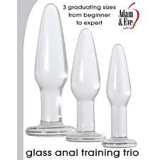 Adam & Eve Glass Anal Training Trio Set of 3
