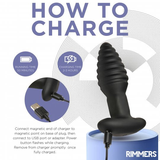 Rimmers Model-E Vibrating Rimming Plug with Remote