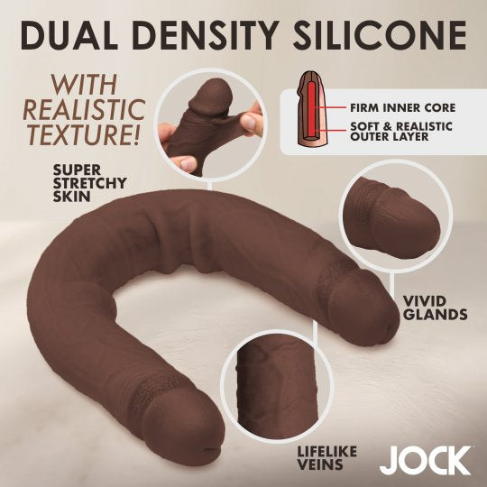 Jock Real Skin Double Dildo (Choose Color)