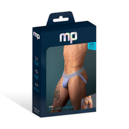 Male Power So Cumfy Gingham Jock Purple (Choose Size)
