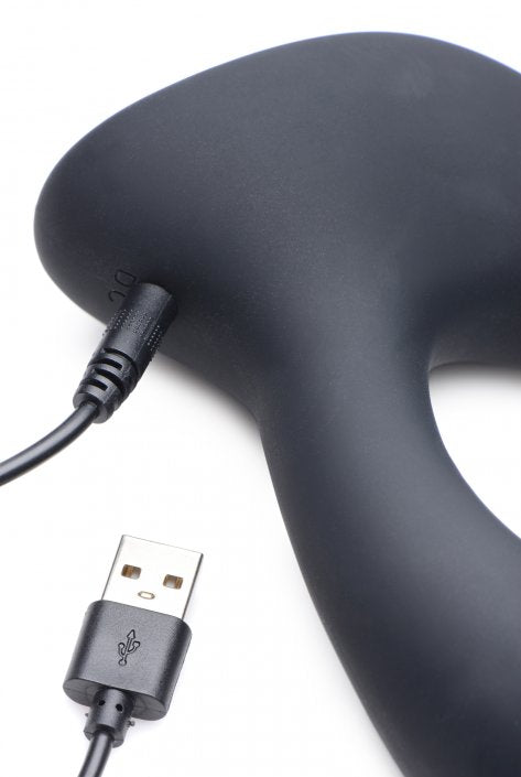 Alpha-Pro 10X Pulse- Taint Tapping Silicone Prostate Stimulator with Remote