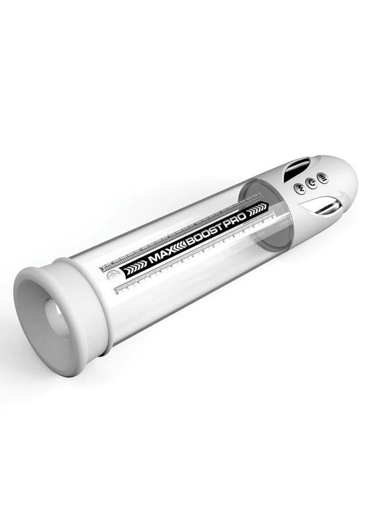 Pump Worx Max Boost Pro Flow Rechargeable Penis Pump-White (In Stock July 22nd)
