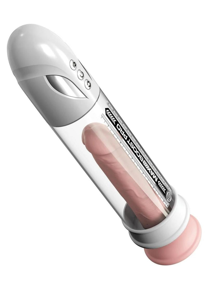 Pump Worx Max Boost Pro Flow Rechargeable Penis Pump-White