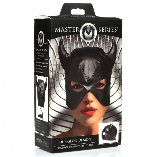 Master Series Fetish Hood with Horns