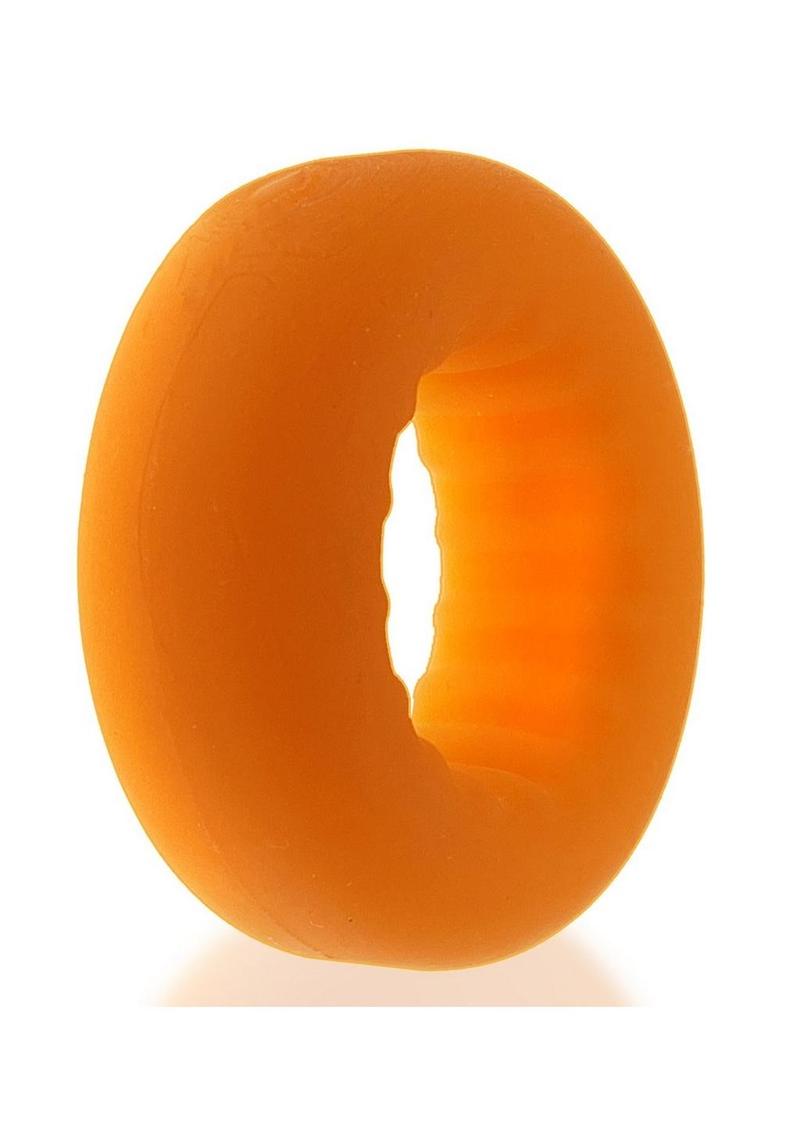 Oxballs Axis Rib Griphold Cock Ring-Orange Ice