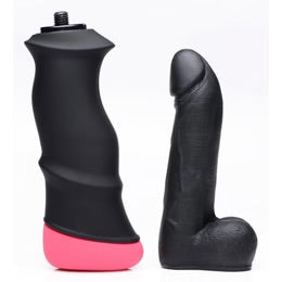 LoveBotz Mega Pounder Hand Held Thrusting Silicone Dildo