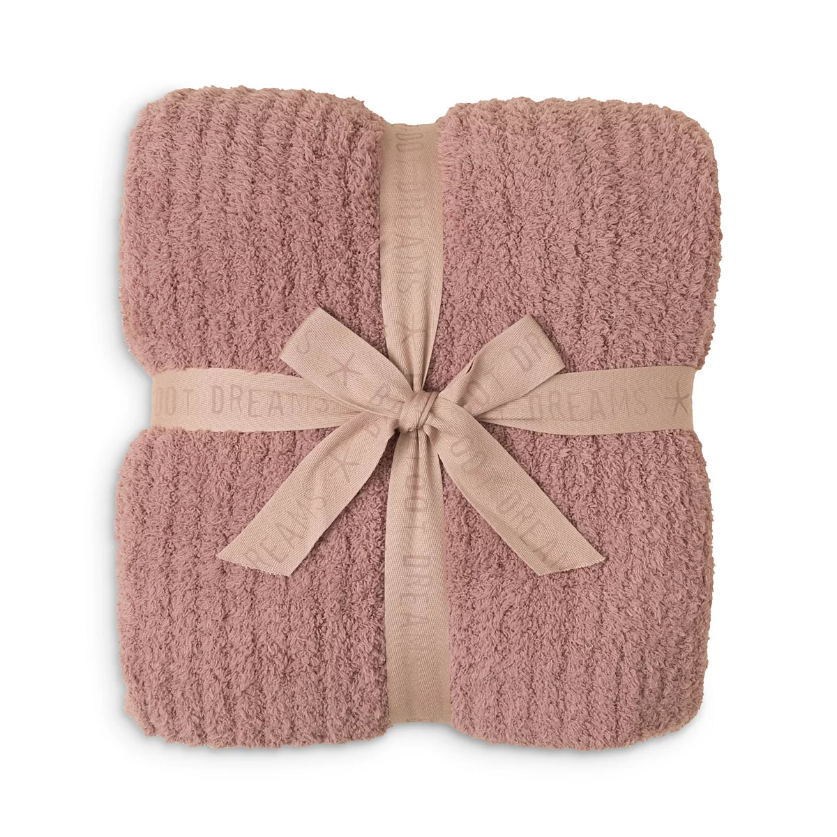 Barefoot Dreams Cozy Chic 45 x 60 Stacked Rib Border Blanket Terra