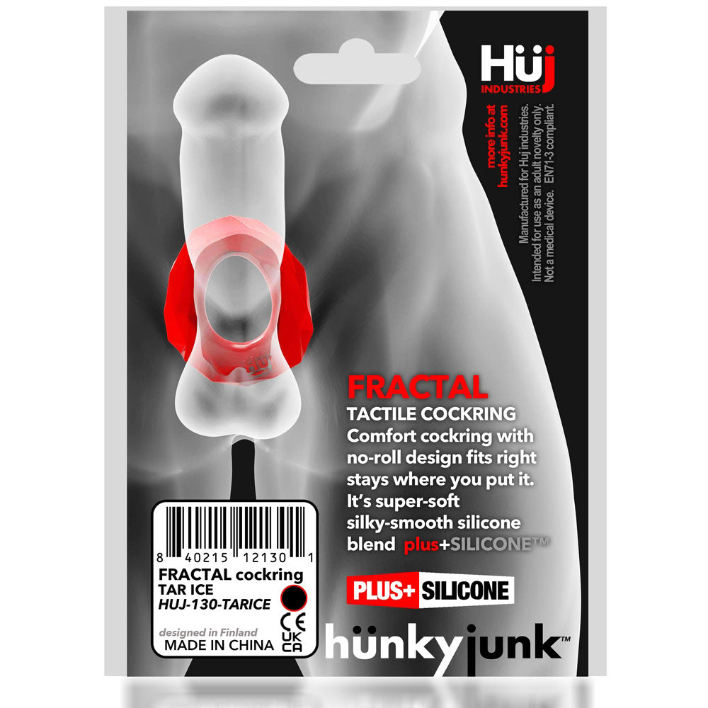 Hunky Junk Fractal Cockring - Clear Ice