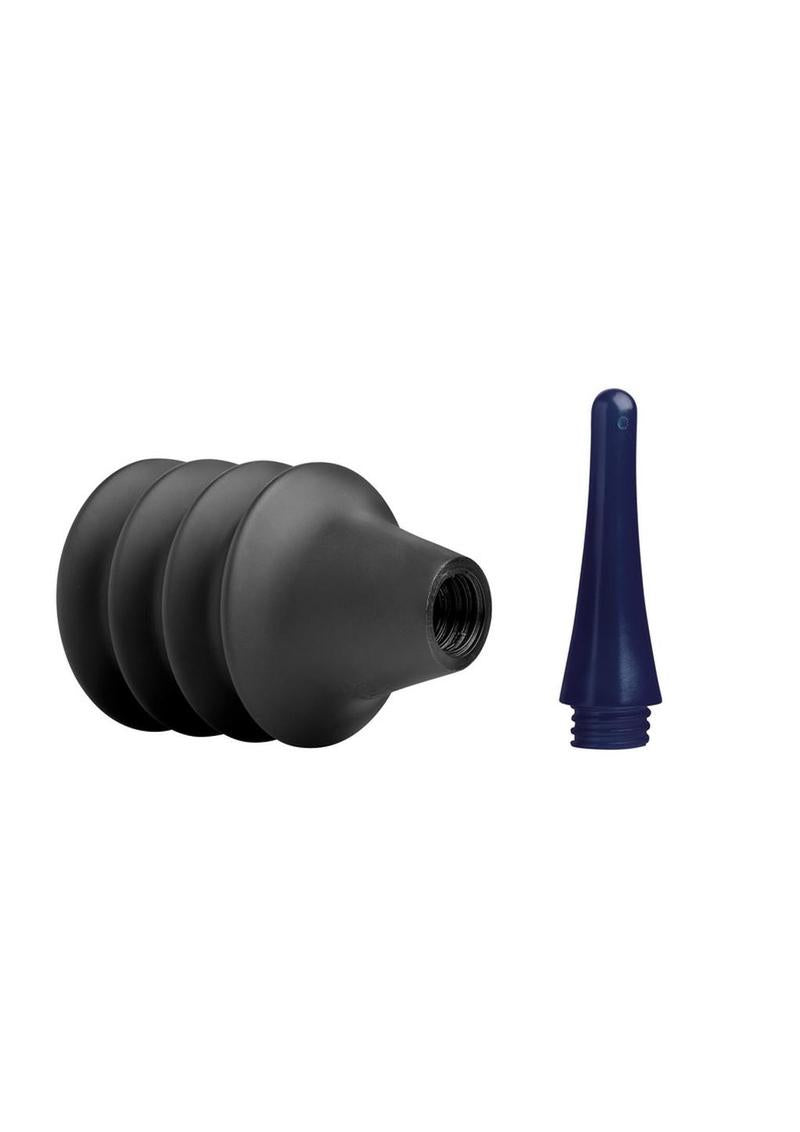 Tom of Finland Hot Water Large Accordion Enema Bulb- Blue