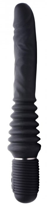 Master Series 10X Silicone Vibrating and Thrusting Dildo
