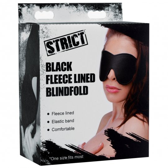 Strict Black Fleece Lined Blindfold (In Stock Oct 15th)