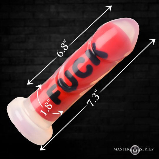 The Explicit Text Silicone Dildo (Choose wording)