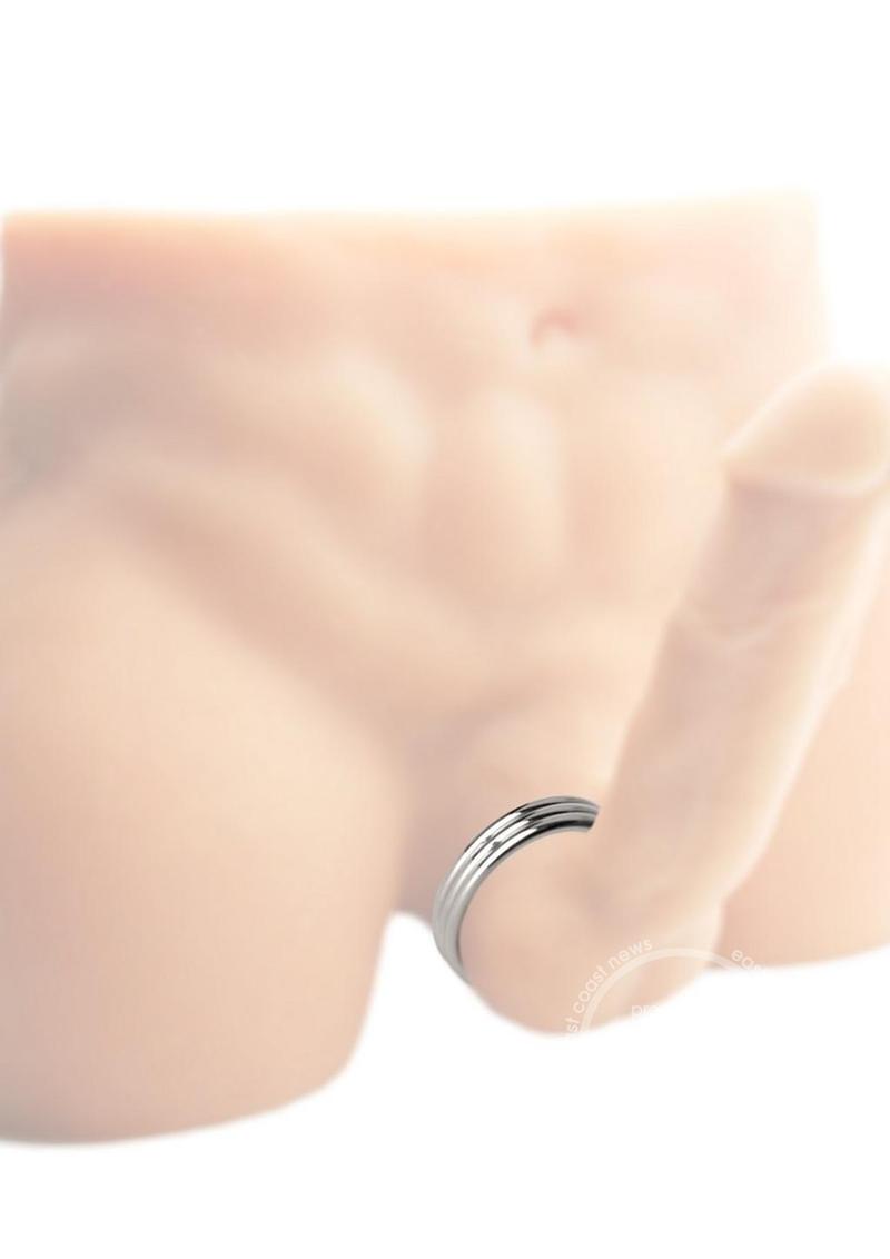 Master Series Echo Stainless Steel Triple Cockring 2in