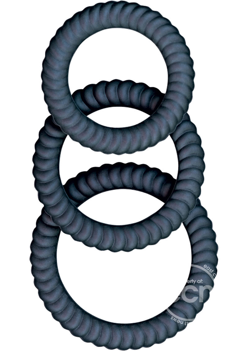 Ram Ultra Cocksweller Silicone Cock Rings- Black