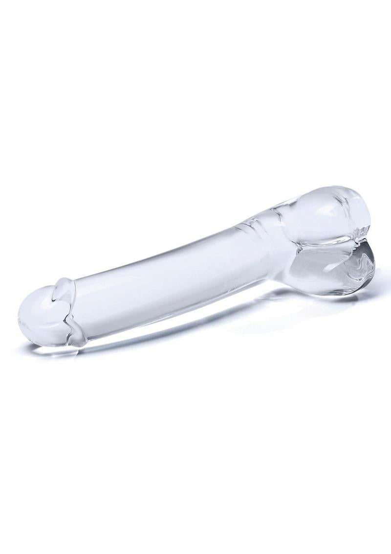 Glas Realistic Curved Glass G Spot Dildo 7”-Clear