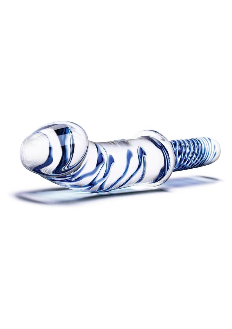 Glas Realistic Double Ended Glass Dildo with Handle 11in