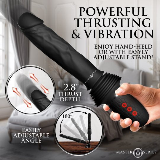 Ultimate Power Pounder Vibrating & Thrusting Dildo w Remote