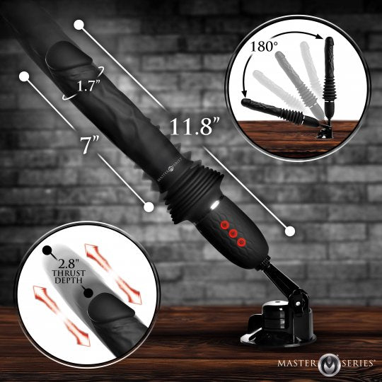 Ultimate Power Pounder Vibrating & Thrusting Dildo w Remote