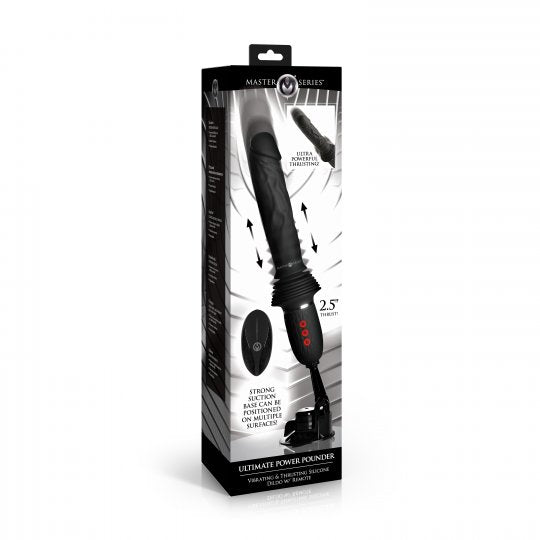 Ultimate Power Pounder Vibrating & Thrusting Dildo w Remote
