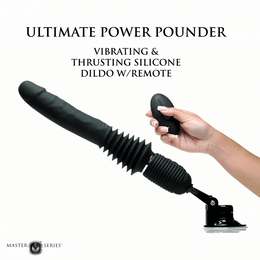Ultimate Power Pounder Vibrating & Thrusting Dildo w Remote