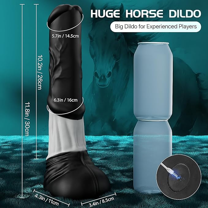 Thrusting & Vibrating Horse Dildo 11.8”