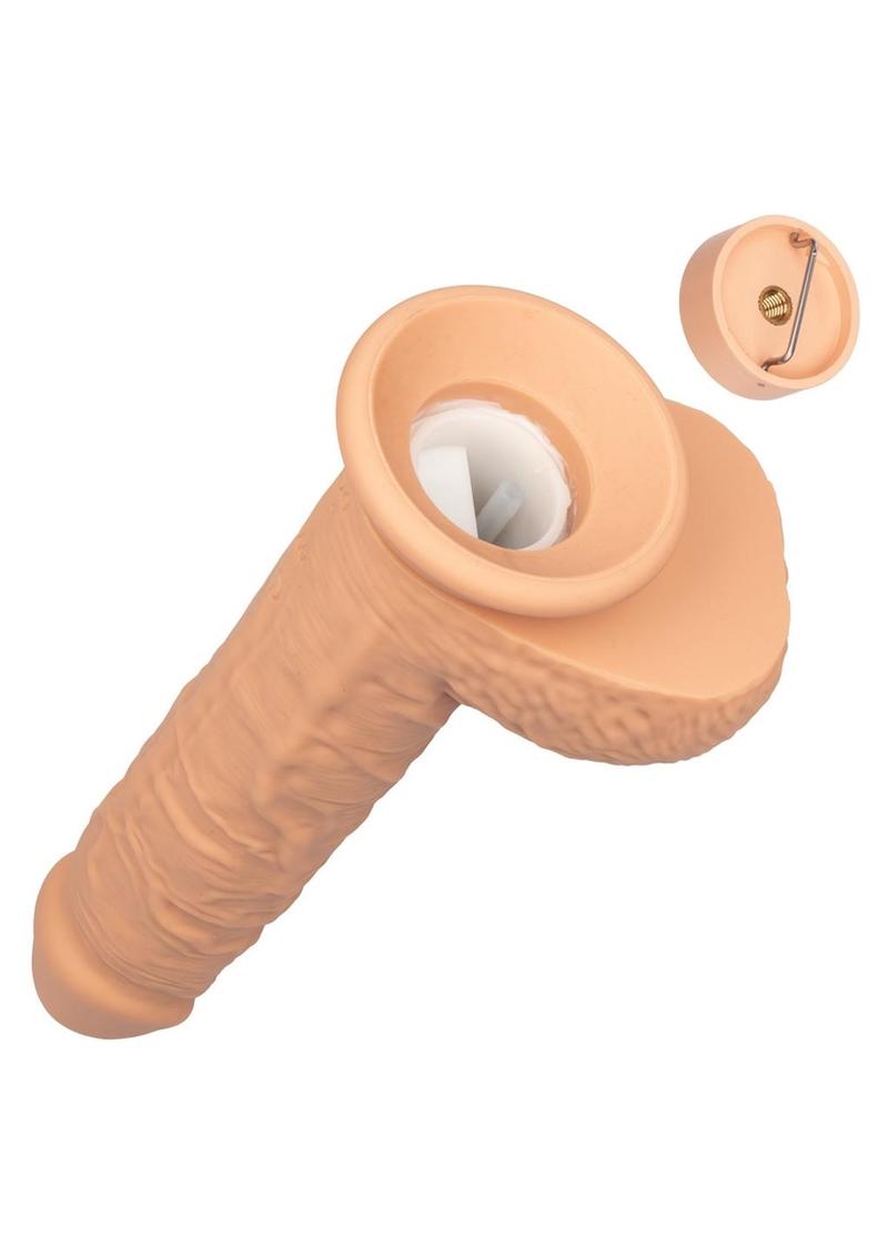Automatic Squirting Fuck Stick Silicone Realistic Dildo with Suction Cup-Vanillla