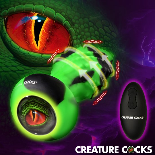 Creature Cocks Eye of the Spawn Vibrating & Squirming Silicone Butt Plug