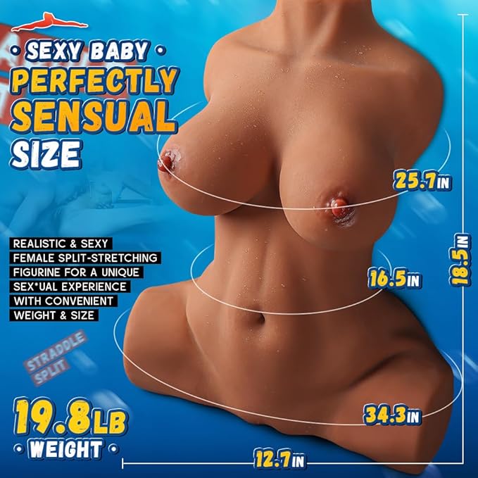 19.8 lb Male Sex Doll Torso (Wheat)