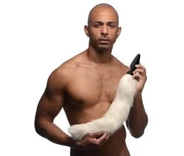 Tailz White Fox Tail Vibrating Anal Plug