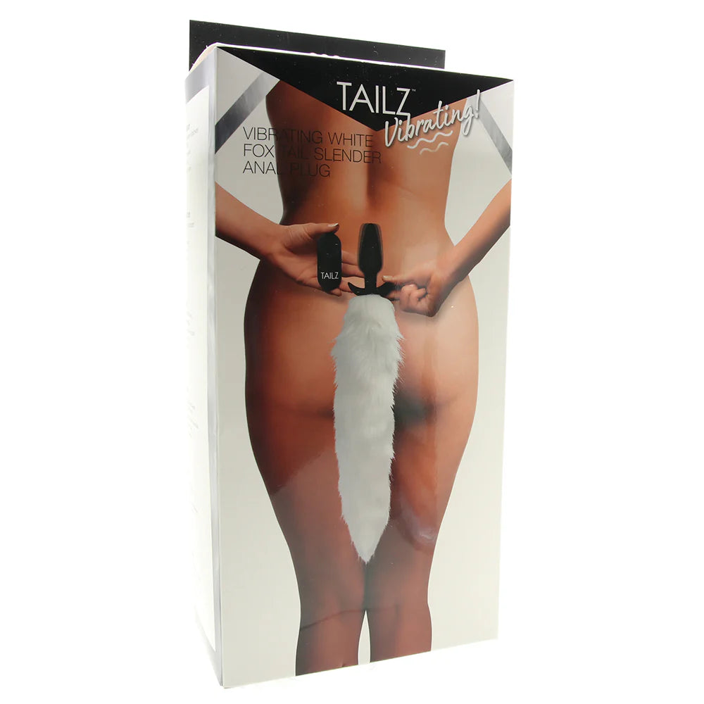 Tailz White Fox Tail Vibrating Anal Plug