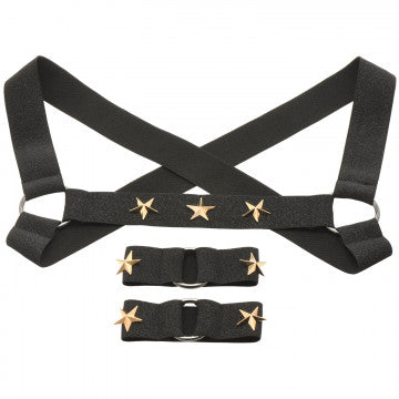 Master Series Rave Harness Elastic Chest Harness with Arm Bands- (Choose Size)