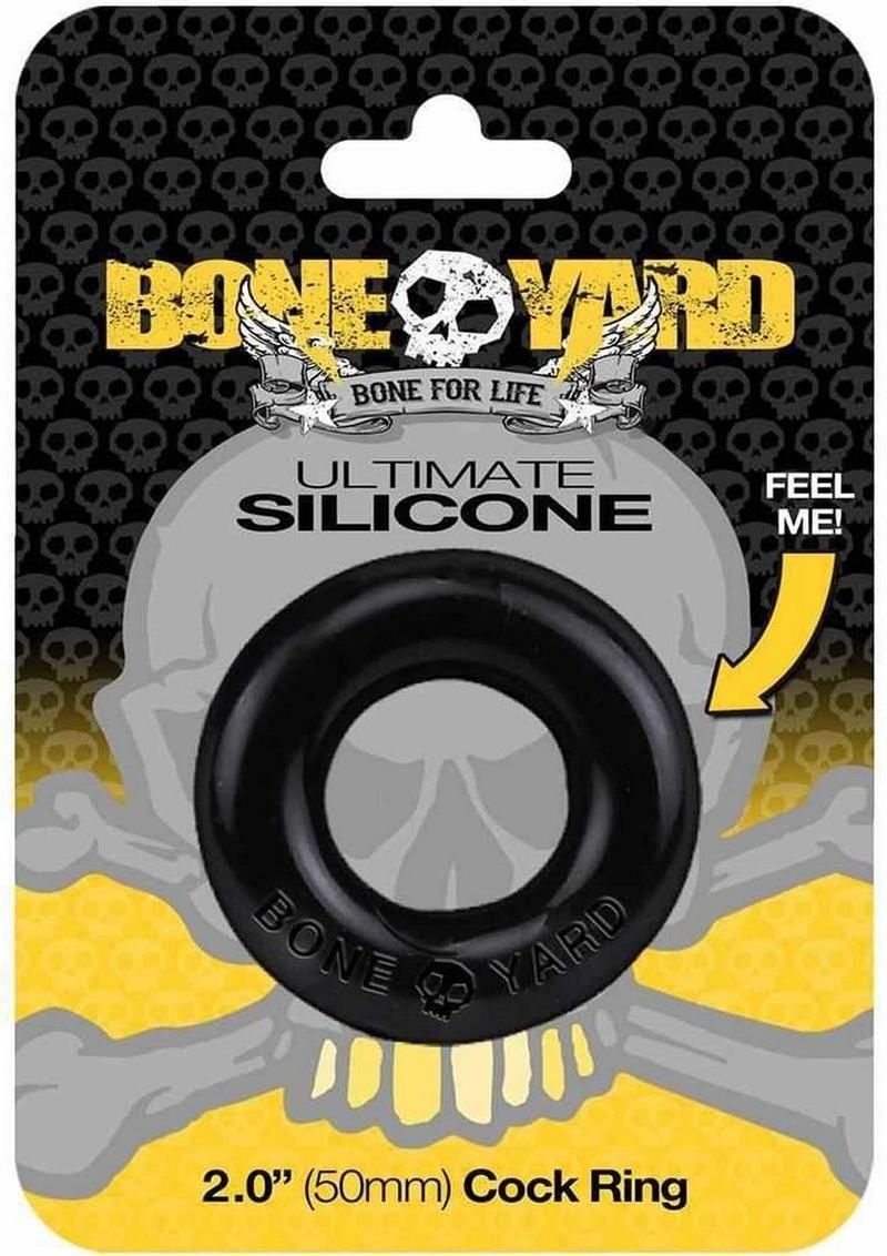 Boneyard Ultimate Silicone Cock Ring 2in- (Choose Color)