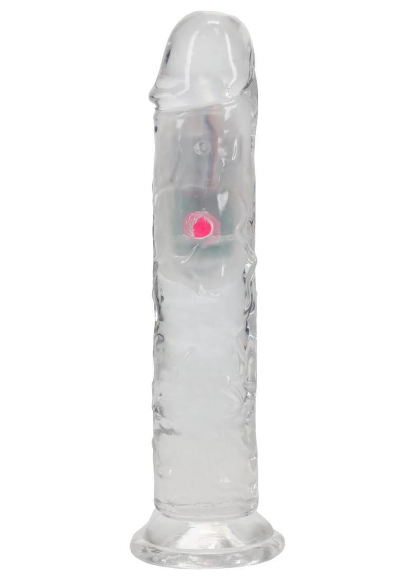 RealRock Rechargeable Dildo with Remote Control 7in- Clear
