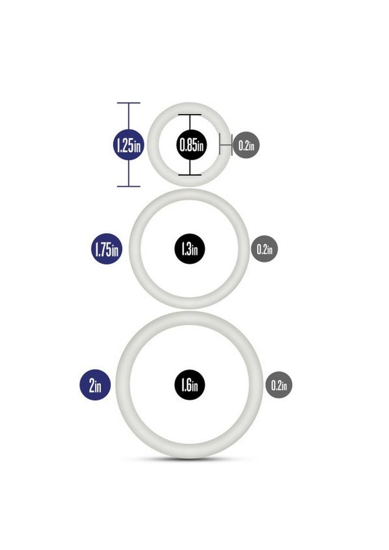 Performance VS4 Pure Premium Glow in Dark Silicone Cock Ring Set