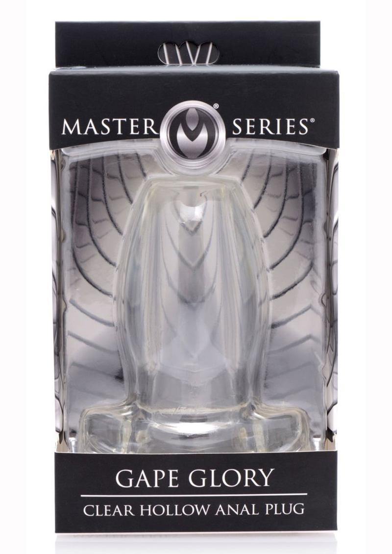 Master Series Peep Hole Clear Hollow Anal Plug (Choose Size)