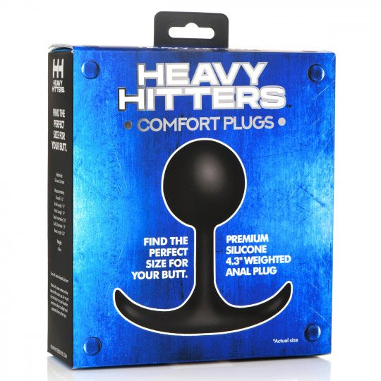 Heavy Hitters Premium Silicone Round Weighted Anal Plug-Large
