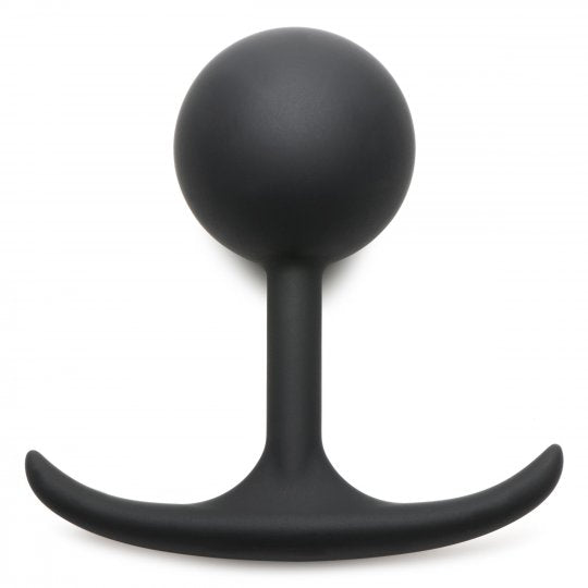 Heavy Hitters Premium Silicone Round Weighted Anal Plug-Large
