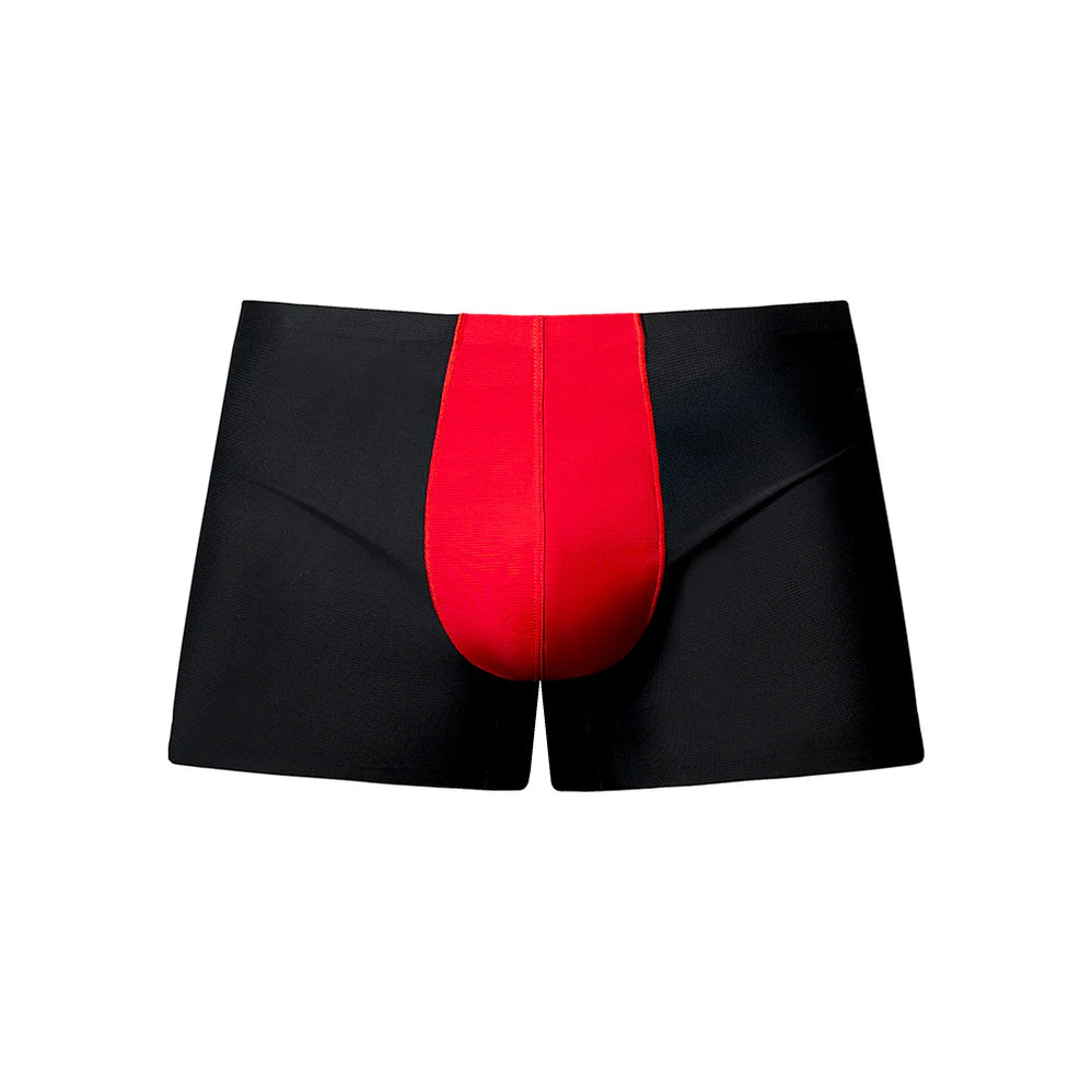 Male Power Hot Mesh Pouch Short Black/Red (choose Size)