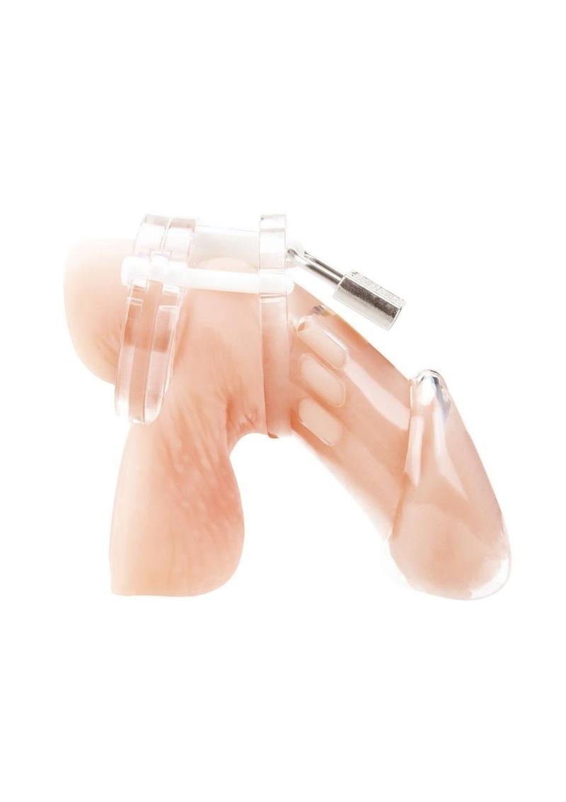 Blue Line Acrylic See-thru Chastity Cage- Clear