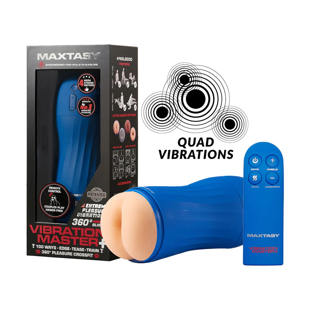 Maxtasy Vibration Master Realistic with Remote Nude Plus