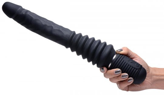 Master Series 10X Thrust Master Vibrating and Thrusting Dildo