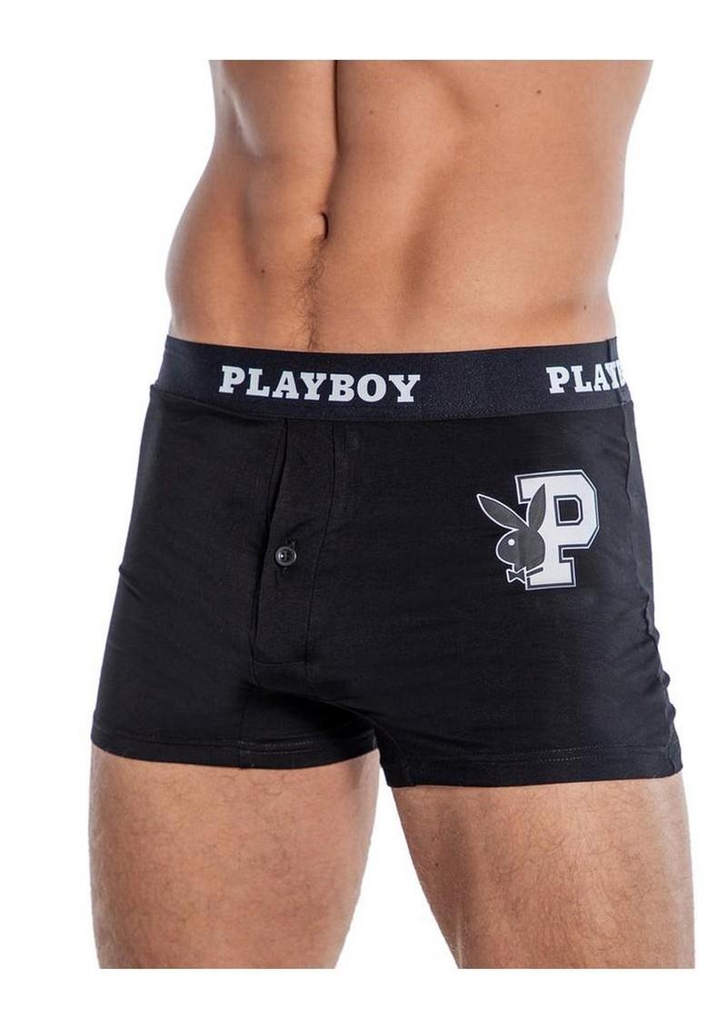 Playboy Mens Varsity Boxer Briefs (Choose Color)