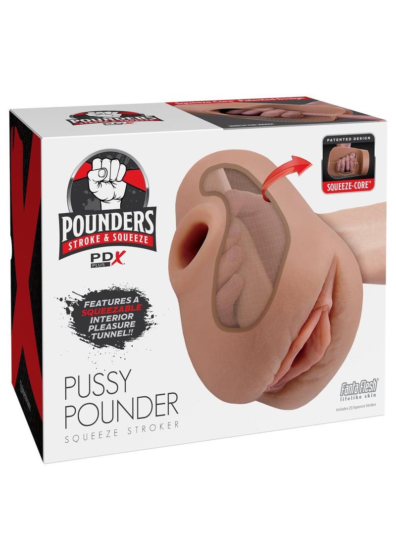PDX Plus Pussy Pounder Squeeze Stroker-caramel