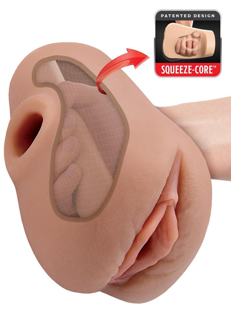 PDX Plus Pussy Pounder Squeeze Stroker-caramel