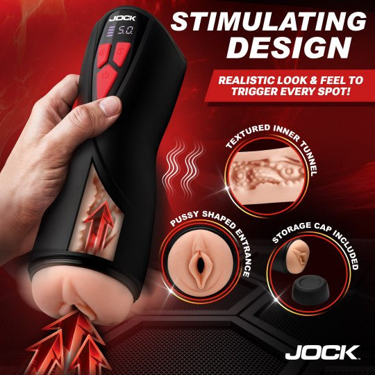 Jock Banger Sucking and Vibrating Pussy Masturbator