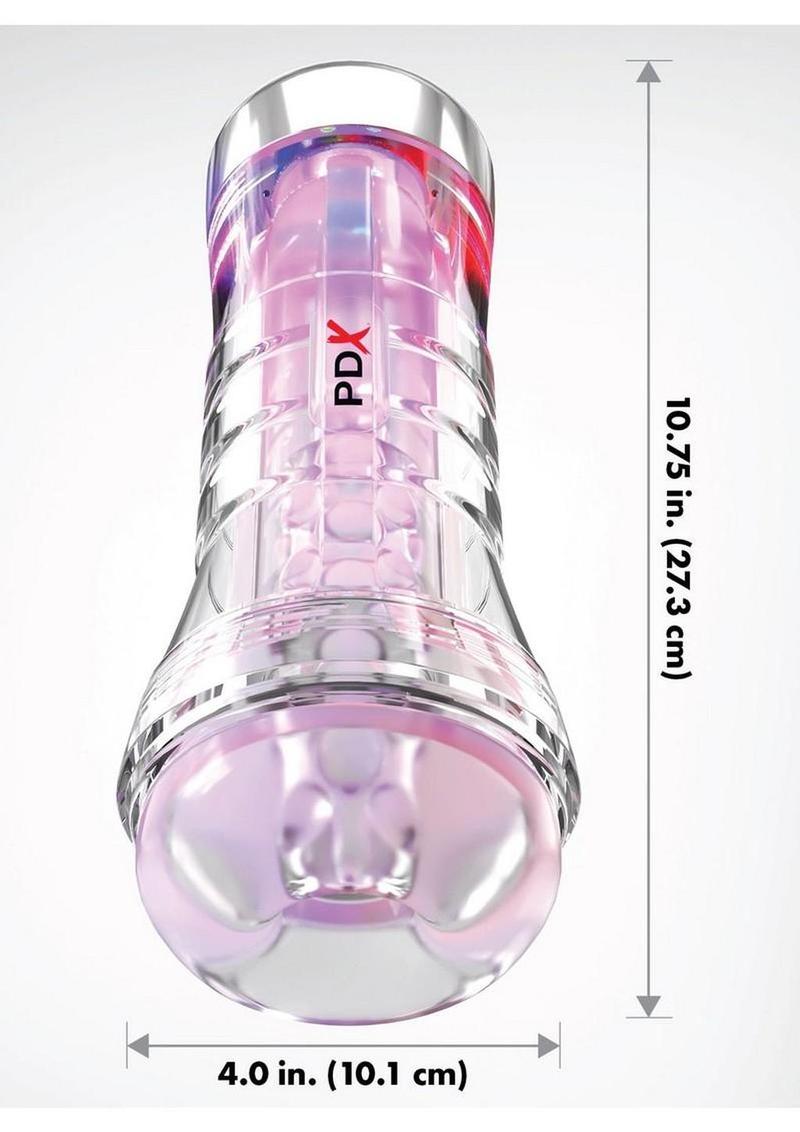 PDX Elite ViewTube XXL See-Thru EZ-Grip LED Stroker- Clear