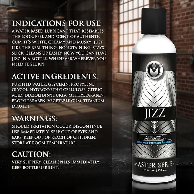 Jizz Cum Scented Water Based Lube (Choose Size)