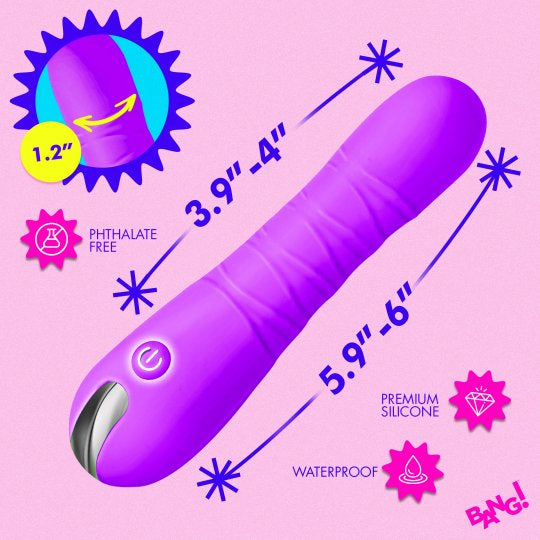 Bang New Thrusting Silicone Dildo-Purple