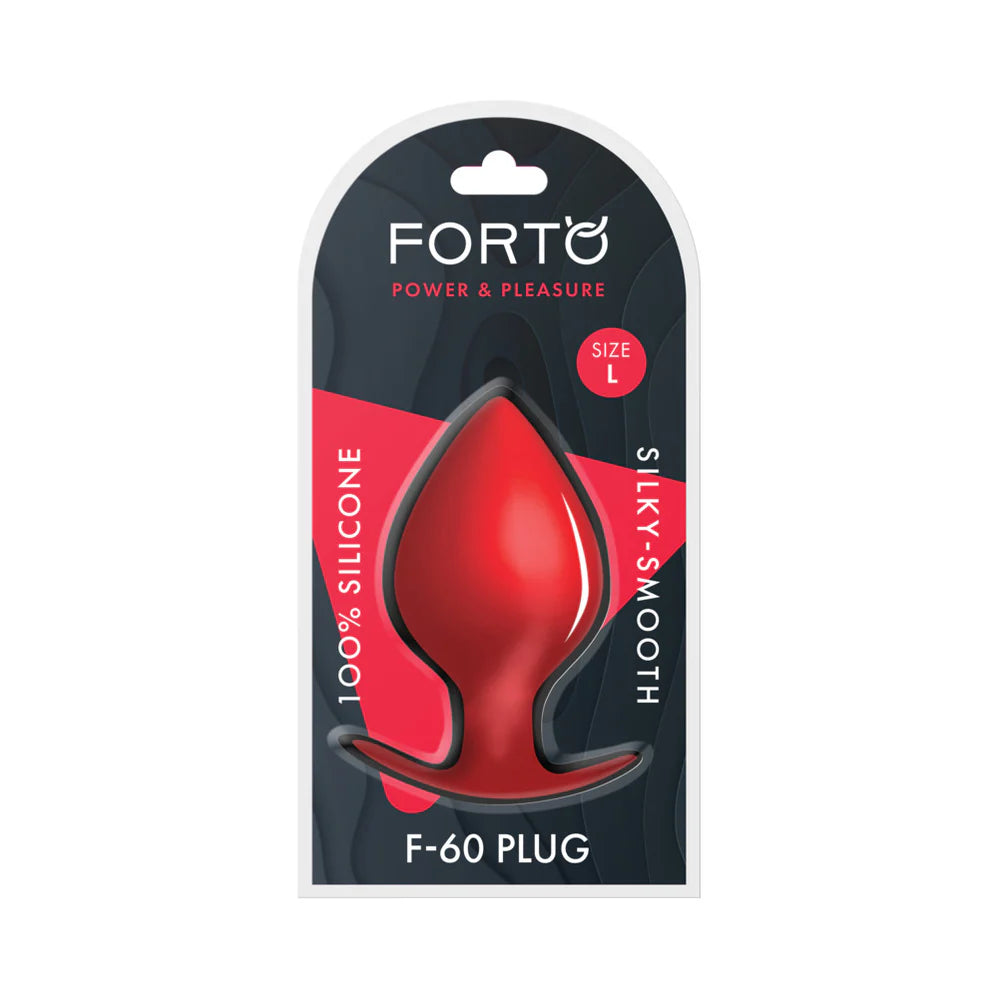 Forto F-60 Spade Silicone Anal Plug Red (Choose Size)