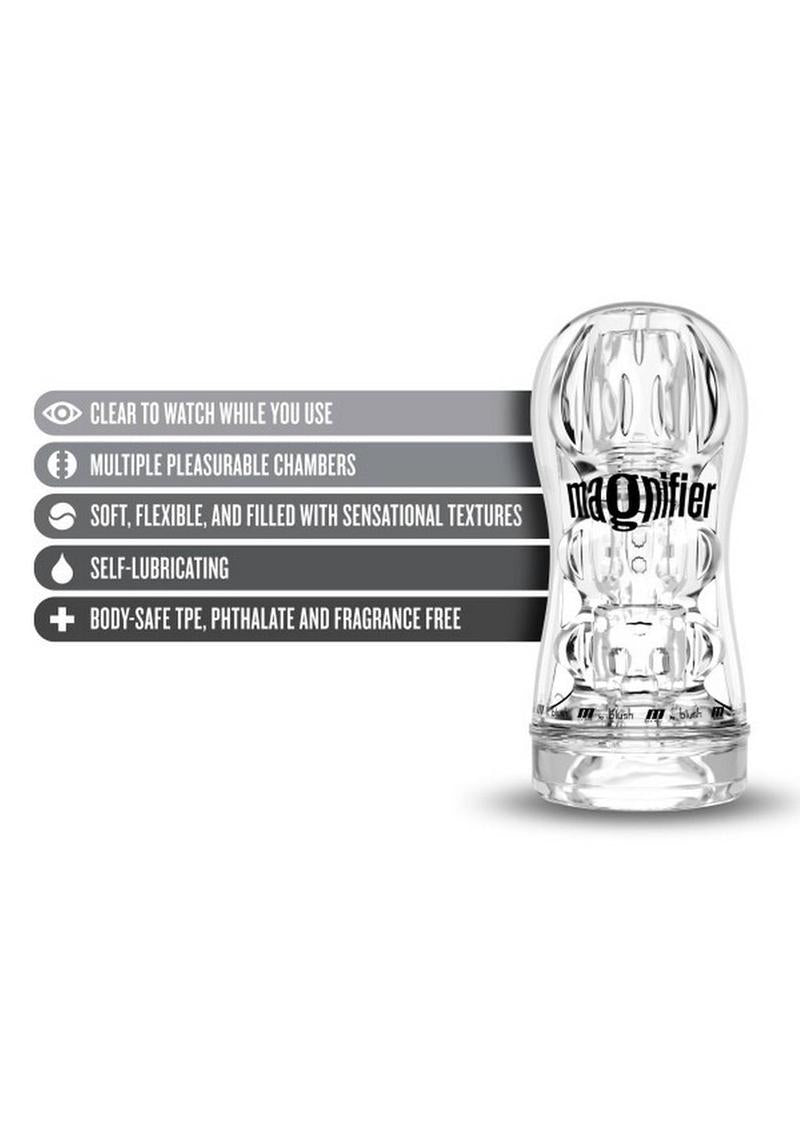 M for Men Soft and Wet Magnifier Stroker-Clear